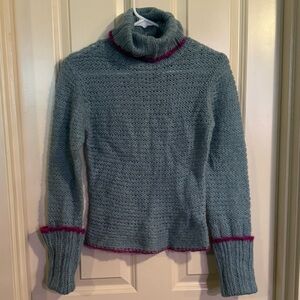 Women's Mango Blue Turtleneck Sweater